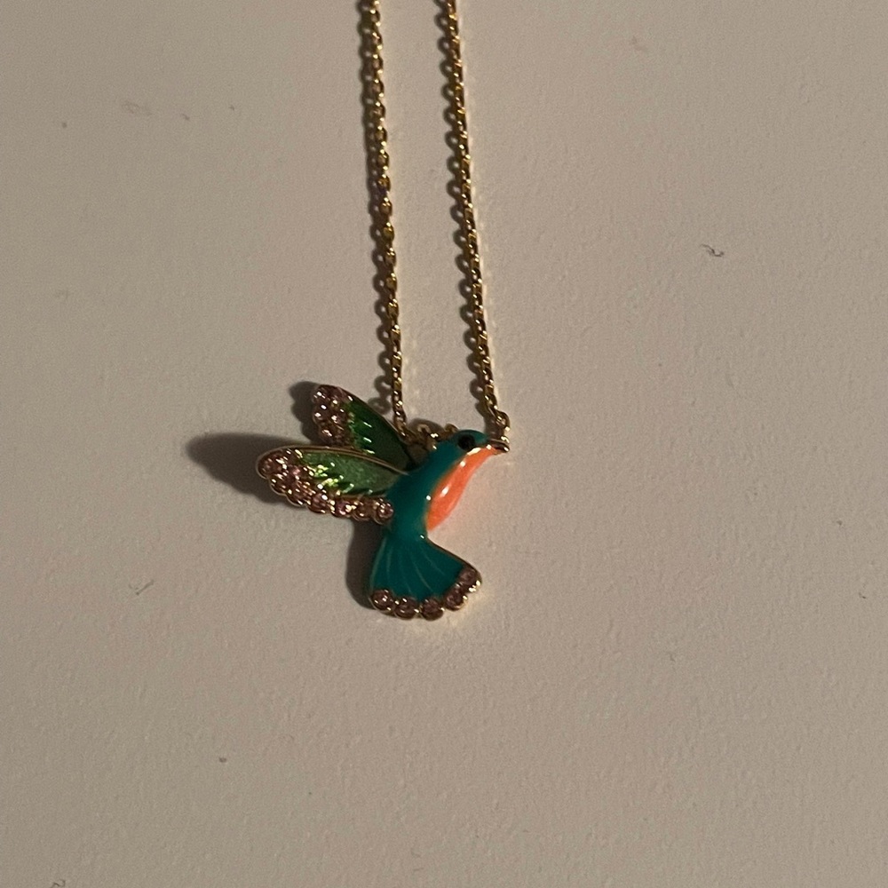 Retired Kate Spade hummingbird necklace NWT - Picture 6 of 9